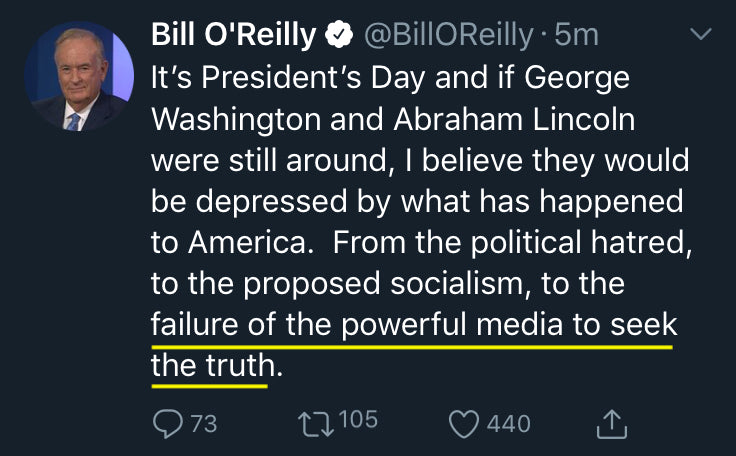 Bill O'Reilly - Media Fail to Seek the Truth